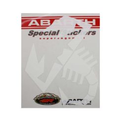 Sticker ABARTH SCORPIONE in WEISS (16cm)