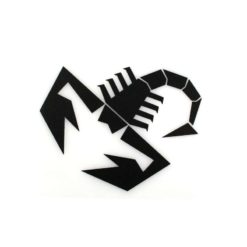 Sticker ABARTH SCORPIONE in SCHWARZ (12cm)