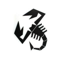 Sticker ABARTH SCORPIONE in SCHWARZ (16cm)