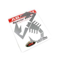 Sticker ABARTH SCORPIONE in SILBER (24cm)
