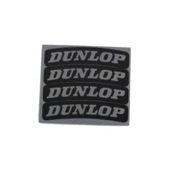 Reifen- Sticker 4R DUNLOP (Set a' 4 Stück) in SILBER fluoreszierend/reflek