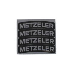 Reifen- Sticker 4R METZELER (Set a' 4 Stück) in SILBER fluoreszierend/refl