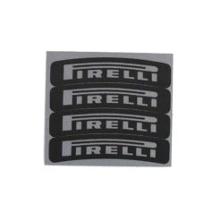 Reifen- Sticker 4R PIRELLI (Set a' 4 Stück) in SILBER fluoreszierend/refle