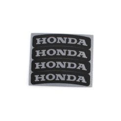 Reifen- Sticker 4R HONDA (Set a' 4 Stück) in SILBER fluoreszierend/reflekt