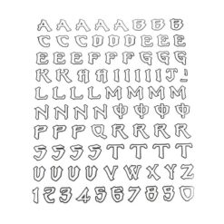 Sticker-Set 4R MONSTER Letter's (20 x 24cm) in Schwarz