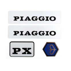 Sticker-Set 4R PIAGGIO CIAO PX (120 x 110mm) in Schwarz/Silber