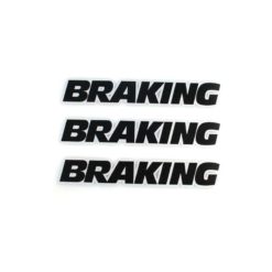 Sticker-Set 4R BRAKING (10 x 12cm) in Schwarz/Silber
