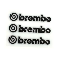 Sticker-Set 4R BREMBO (10 x 12cm) in Schwarz/Silber