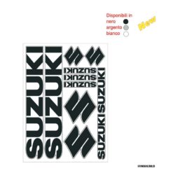 Sticker-Set 4R SUZUKI (35 x 25cm) in Silber