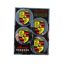 Sticker-Set 4R PORSCHE (Ø 48mm - 130 x 95mm)
