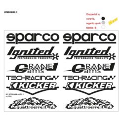 Sticker-Set 4R SPONSOR 1 (35 x 25cm) in SILBER