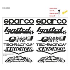 Sticker-Set 4R SPONSOR 1 (35 x 25cm) in WEISS
