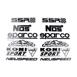 Sticker-Set 4R SPONSOR 2 (35 x 25cm) in SCHWARZ