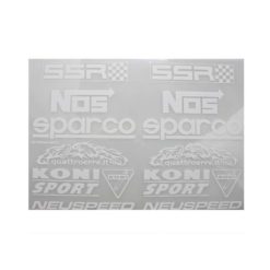 Sticker-Set 4R SPONSOR 2 (35 x 25cm) in WEISS