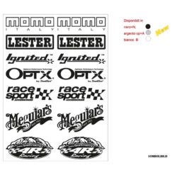 Sticker-Set 4R SPONSOR 4 (35 x 25cm) in SILBER