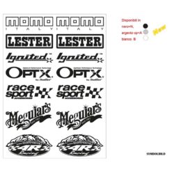 Sticker-Set 4R SPONSOR 4 (35 x 25cm) in SCHWARZ