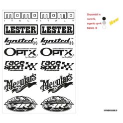 Sticker-Set 4R SPONSOR 4 (35 x 25cm) in WEISS