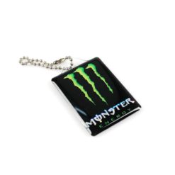 Schlüsselanhänger 4R MONSTER ENERGY (4 x 5cm) in SCHWARZ/GRÜN