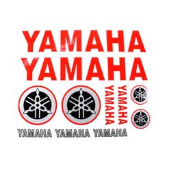 Sticker-Set 4R YAMAHA (20 x 24cm) in Rot