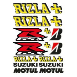 Sticker-Set 4R SPONSOR GSX-R RIZZLA - BRIDGESTONE - MOTUL (35 x 25cm)