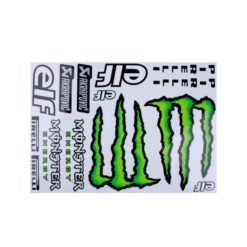 Sticker-Set 4R SPONSOR MONSTER ENERGY - ELF - PIRELLI - AKRAPOVIC (35 x 25