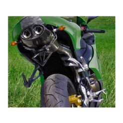 Kennzeichenhalter SRP in INOX/SCHWARZ (SS/BL) inkl. LED-Kennzeichenleuchte