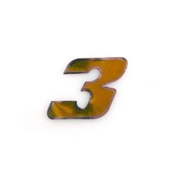 Sticker 4R MEDI Zahl Nr. 3 in GOLD (100 x 100mm)
