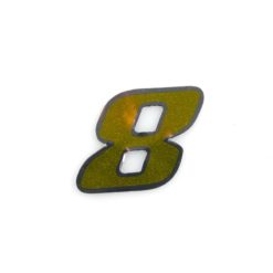 Sticker 4R MEDI Zahl Nr. 8 in GOLD (100 x 100mm)