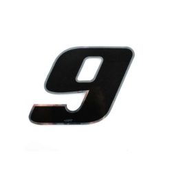 Sticker 4R MEDI Zahl Nr. 9 in SCHWARZ (100 x 100mm)