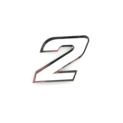 Sticker 4R MEDI Zahl Nr. 2 in WEISS (100 x 100mm)