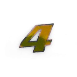 Sticker 4R PICCOLO Zahl Nr. 4 in GOLD (65 x 65mm)