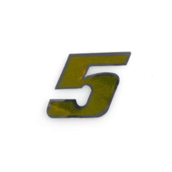 Sticker 4R PICCOLO Zahl Nr. 5 in GOLD (65 x 65mm)