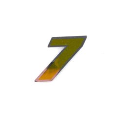 Sticker 4R PICCOLO Zahl Nr. 7 in GOLD (65 x 65mm)