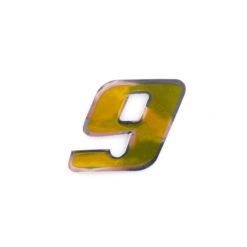 Sticker 4R PICCOLO Zahl Nr. 9 in GOLD (65 x 65mm)