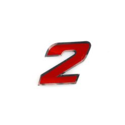Sticker 4R PICCOLO Zahl Nr. 2 in ROT (65 x 65mm)