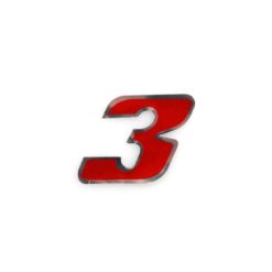 Sticker 4R PICCOLO Zahl Nr. 3 in ROT (65 x 65mm)