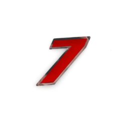 Sticker 4R PICCOLO Zahl Nr. 7 in ROT (65 x 65mm)