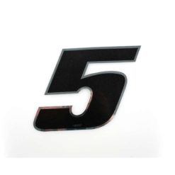 Sticker 4R PICCOLO Zahl Nr. 5 in SCHWARZ (65 x 65mm)