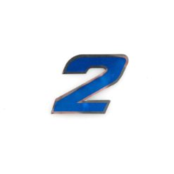 Sticker 4R PICCOLO Zahl Nr. 2 in BLAU (65 x 65mm)