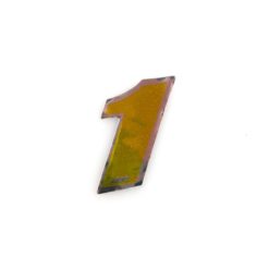 Sticker 4R MINI Zahl Nr. 1 in GOLD (30 x 30mm)