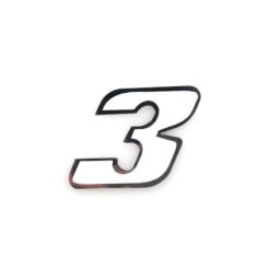 Sticker 4R MINI Zahl Nr. 3 in WEISS (30 x 30mm)
