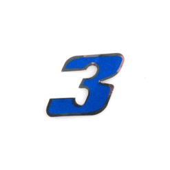 Sticker 4R MINI Zahl Nr. 3 in BLAU (30 x 30mm)