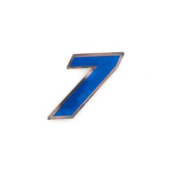 Sticker 4R MINI Zahl Nr. 7 in BLAU (30 x 30mm)