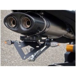 Kennzeichenhalter SRP in INOX/SCHWARZ (SS/BL) inkl. LED-Kennzeichenleuchte