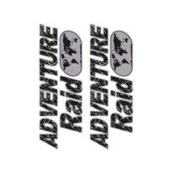 Sticker-Set 4R ADVENTURE RAID (20 24cm) in schwarz, geeignet für Seitenko