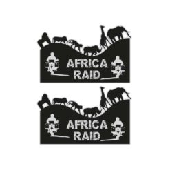 Sticker-Set 4R ADVENTURE AFRICA RAID (20 24cm) in schwarz, geeignet für S