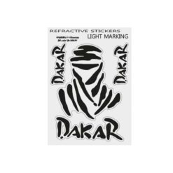 Sticker-Set 4R DAKAR reflektierend (13 x 9.5cm) für Helm oder an Carrosser
