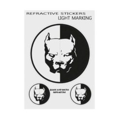 Sticker-Set 4R PITBULL reflektierend (13 x 9.5cm) für Helm oder an Carross