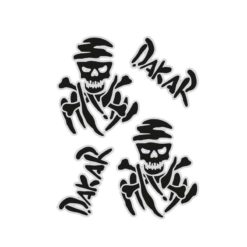 Sticker-Set 4R DAKAR (10 x 12cm) in schwarz