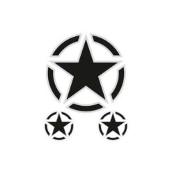 Sticker-Set 4R STAR (10 x 12cm) in schwarz